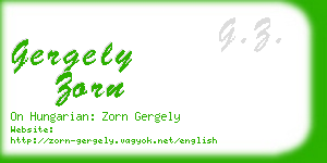 gergely zorn business card